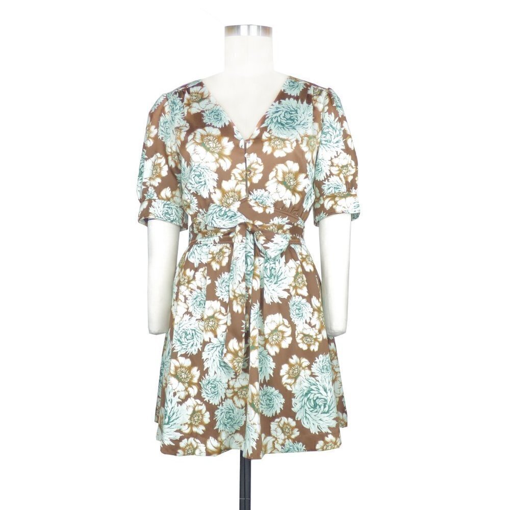 Happy X Nature Floral Puff Sleeve Dress Sz Medium bohemian cottagecore